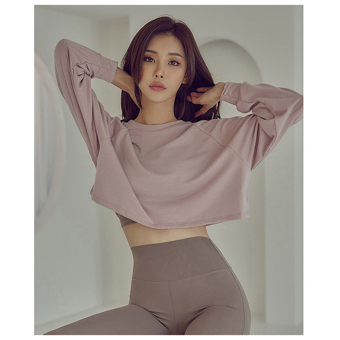 ヨガ 通販ヨガ シャツ 長袖 レディース ショート丈 トップス ヨガウェア Tシャツ スポーツウェア ランニングウェア フィットネス ジム ランニング  ヨガ | ブランド登録なし | 02