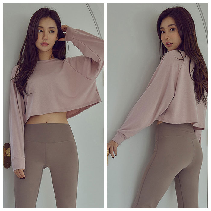 ヨガ 通販ヨガ シャツ 長袖 レディース ショート丈 トップス ヨガウェア Tシャツ スポーツウェア ランニングウェア フィットネス ジム ランニング  ヨガ | ブランド登録なし | 04