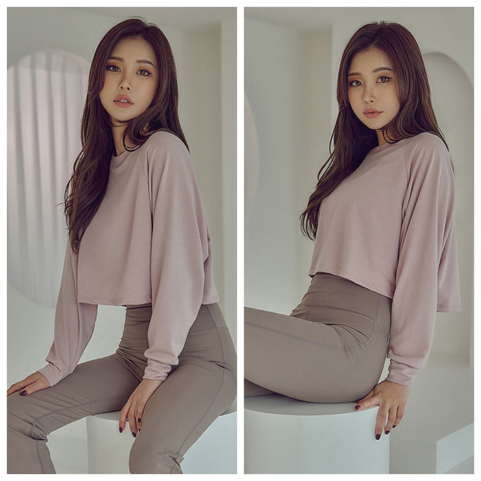 ヨガ 通販ヨガ シャツ 長袖 レディース ショート丈 トップス ヨガウェア Tシャツ スポーツウェア ランニングウェア フィットネス ジム ランニング  ヨガ | ブランド登録なし | 05