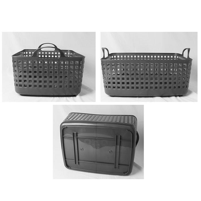 ランドリーバスケット 2段 洗濯カゴ 角型 通販 ワイドタイプ 洗濯かご 洗面所 脱衣かご 脱衣所 洗濯 洗濯機横 白物 色柄物 洗濯物 分別 ランドリーバスケット | Like-it | 04