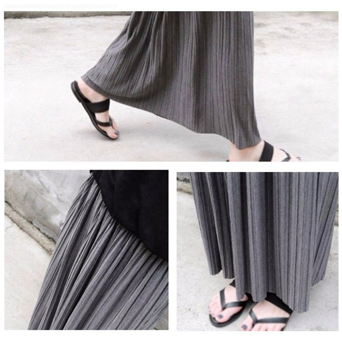 スカート プリーツ レディース 通販 プリーツスカート マキシスカート ロングスカート ロング丈 フレア ロング マキシ ウエストゴム コットン 綿 スカート |  | 09