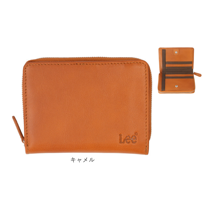ZOO(ズー) 財布 長財布 象革 ラウンドファスナー オレンジ