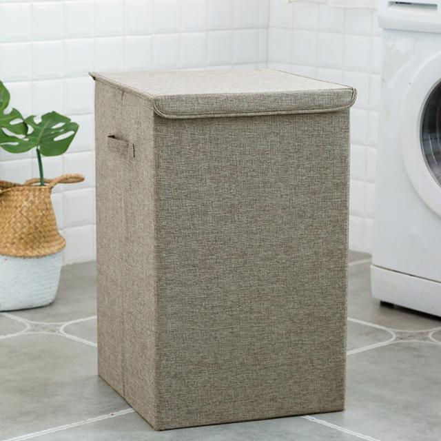ランドリーバスケット 折りたたみ バスケット 通販 角型 スリム 北欧 蓋つき ふた付き ランドリーボックス 洗濯かご ランドリー収納 収納ケース | ブランド登録なし | 01