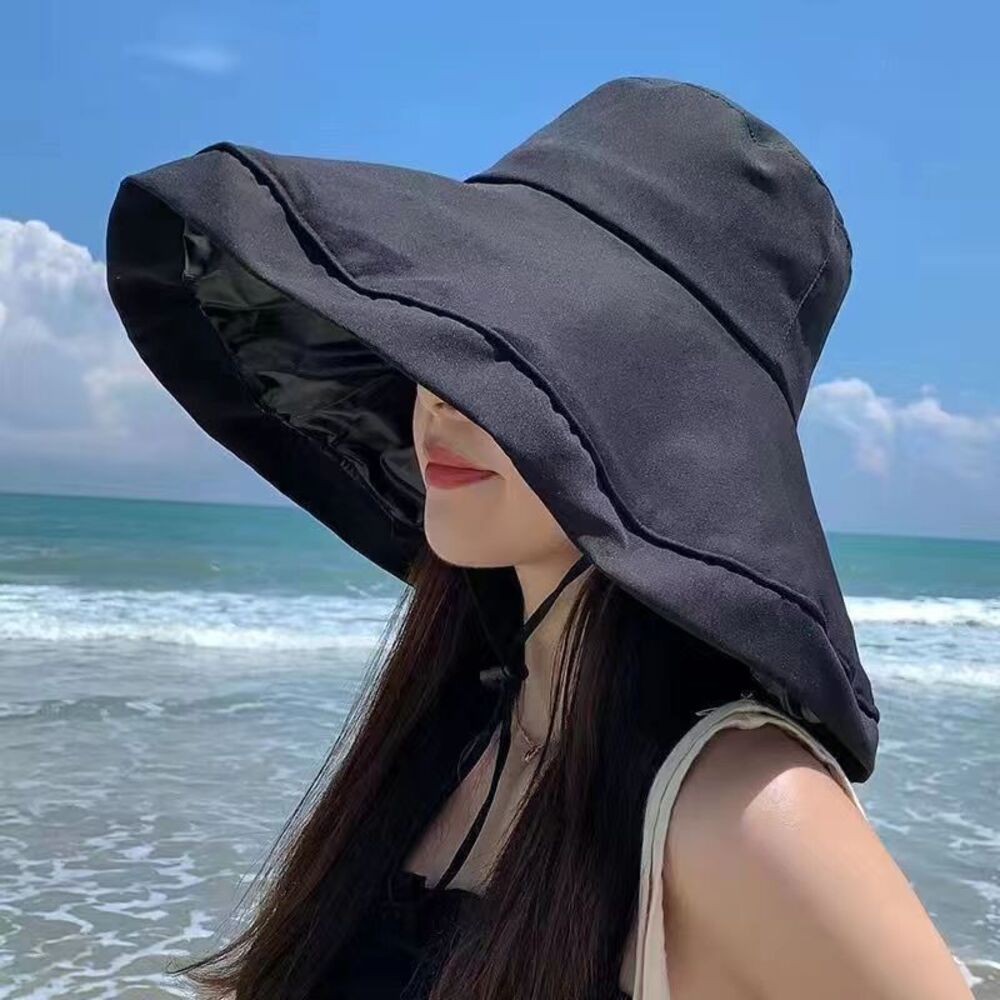 帽子 日よけ つば広 レディース 通販 折りたたみ帽子 つば広帽子 つばひろ帽子 女優帽 ハット ぼうし 折りたたみ 折り畳み 日除け あご紐付き 帽子 | BACKYARD FAMILY | 01