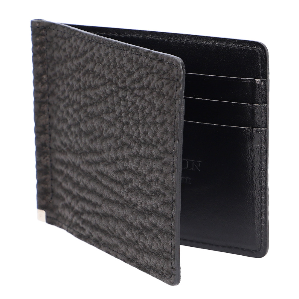 二つ折り財布 メンズ 小銭入れなし 通販 日本製 折財布 財布 男性 マネークリップ 札ばさみ サメ革 シャークスキン 鮫皮 鮫革 SUNAMURA LY1303 二つ折り財布 | BACKYARD FAMILY | 01