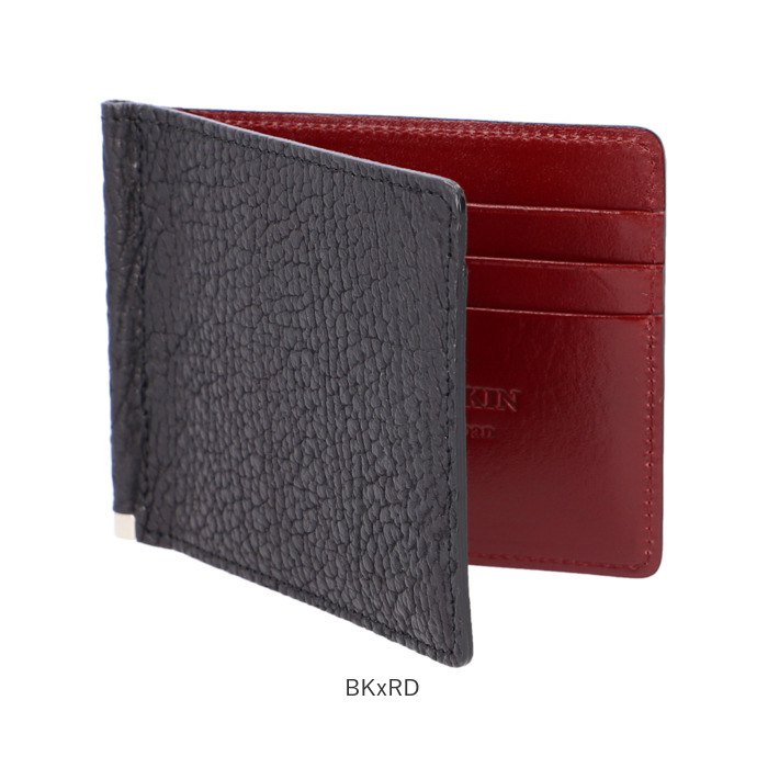 二つ折り財布 メンズ 小銭入れなし 通販 日本製 折財布 財布 男性 マネークリップ 札ばさみ サメ革 シャークスキン 鮫皮 鮫革 SUNAMURA LY1303 二つ折り財布 | BACKYARD FAMILY | 13