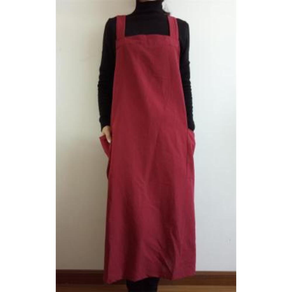 エプロン かぶるだけ チュニック 通販 おしゃれ ロングエプロン ワークエプロン カフェエプロン 保育士 ロング丈 メンズ レディース ワンピース エプロン | ブランド登録なし | 04