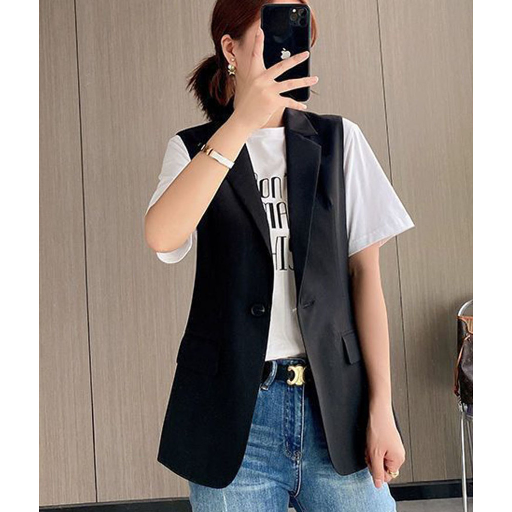 ジレ ベスト レディース 通販 アウター ジレベスト フォーマル 春 夏 秋 冬 おしゃれ オシャレ 前開き ボタン ロング テーラード ジャケット スーツベスト ジレ | BACKYARD FAMILY | 01