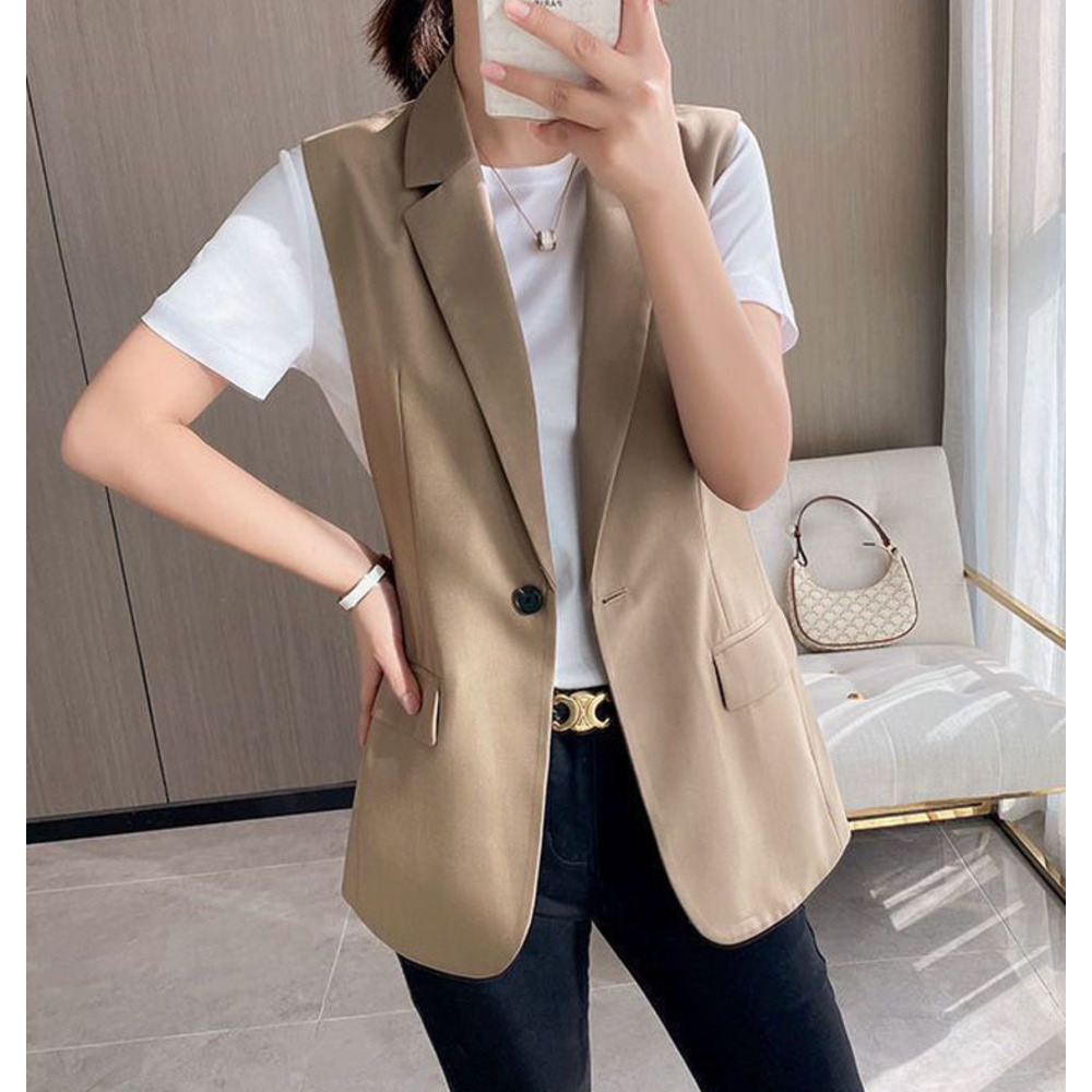 ジレ ベスト レディース 通販 アウター ジレベスト フォーマル 春 夏 秋 冬 おしゃれ オシャレ 前開き ボタン ロング テーラード ジャケット スーツベスト ジレ | BACKYARD FAMILY | 02