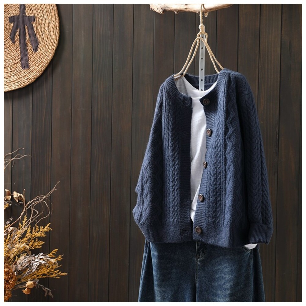 ニットカーディガン レディース 通販 セーター ニット カーディガン ニットセーター 長袖 トップス 羽織り 羽織 アウター 前開け カジュアル ニットカーディガン | BACKYARD FAMILY | 05