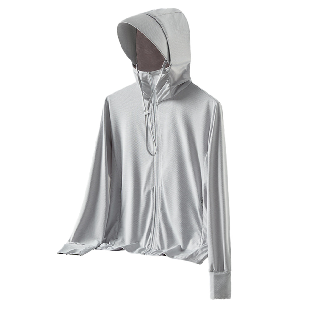 パーカー 長袖 ラッシュガード レディース 通販 ファスナー アウター メッシュ 通気性 冷感素材 紫外線対策 指穴 つば サンバイザー 体型カバー 薄手 パーカー | BACKYARD FAMILY | 05