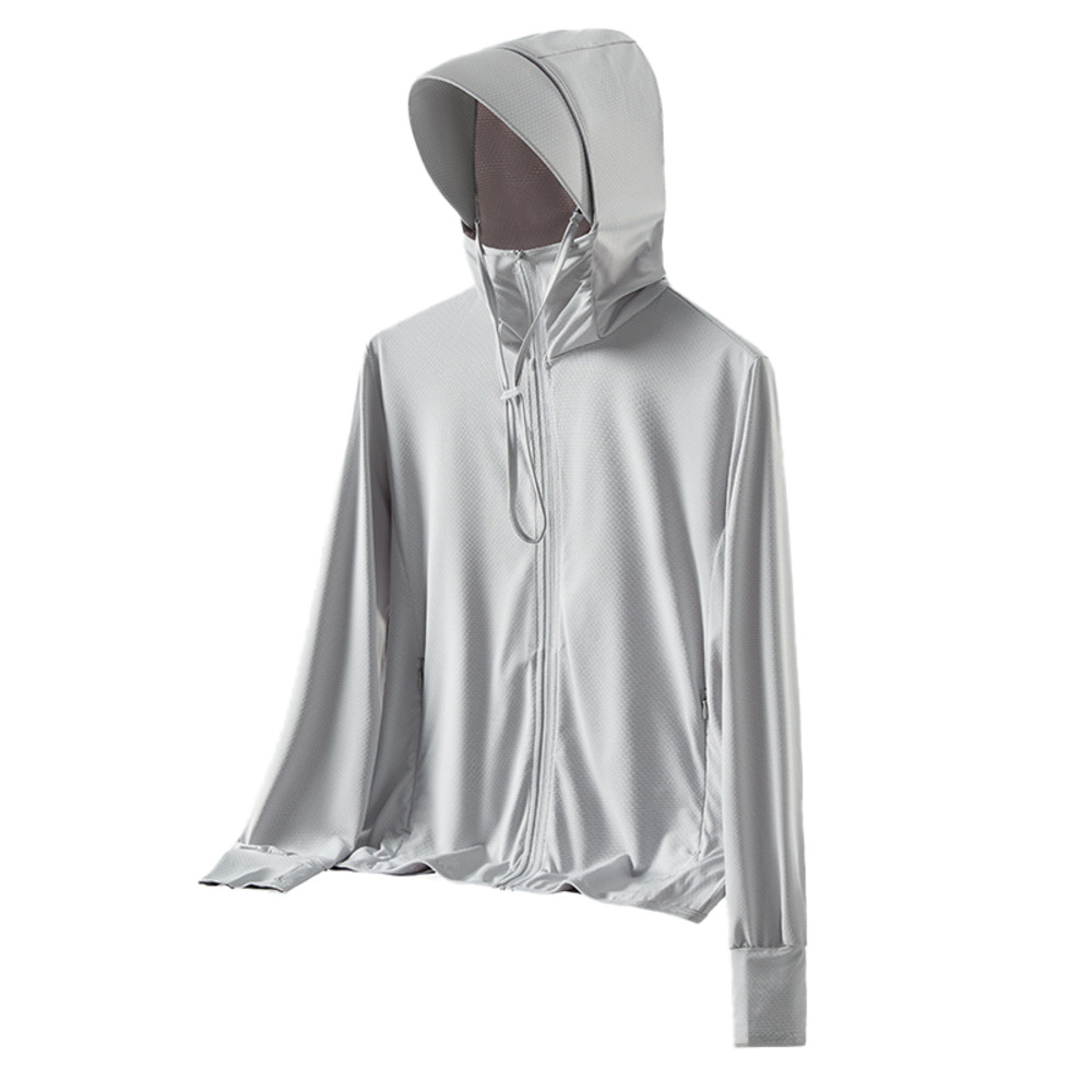 パーカー 長袖 ラッシュガード レディース 通販 ファスナー アウター メッシュ 通気性 冷感素材 紫外線対策 指穴 つば サンバイザー 体型カバー 薄手 パーカー | BACKYARD FAMILY | 08