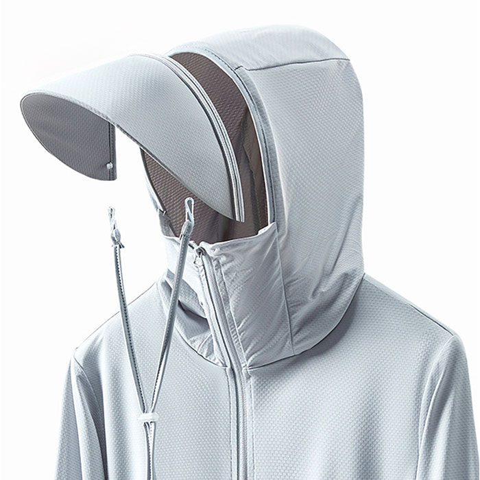 パーカー 長袖 ラッシュガード レディース 通販 ファスナー アウター メッシュ 通気性 冷感素材 紫外線対策 指穴 つば サンバイザー 体型カバー 薄手 パーカー | BACKYARD FAMILY | 21