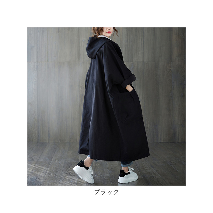 トレンチコート 通販トレンチコート レディース ロングコート アウター トレンチ コート ジャケット 羽織り 薄手 スプリングコート フード付き トレンチコート | ブランド登録なし | 16