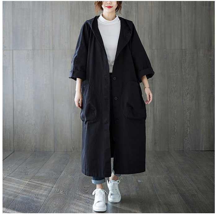 トレンチコート 通販トレンチコート レディース ロングコート アウター トレンチ コート ジャケット 羽織り 薄手 スプリングコート フード付き トレンチコート | ブランド登録なし | 06