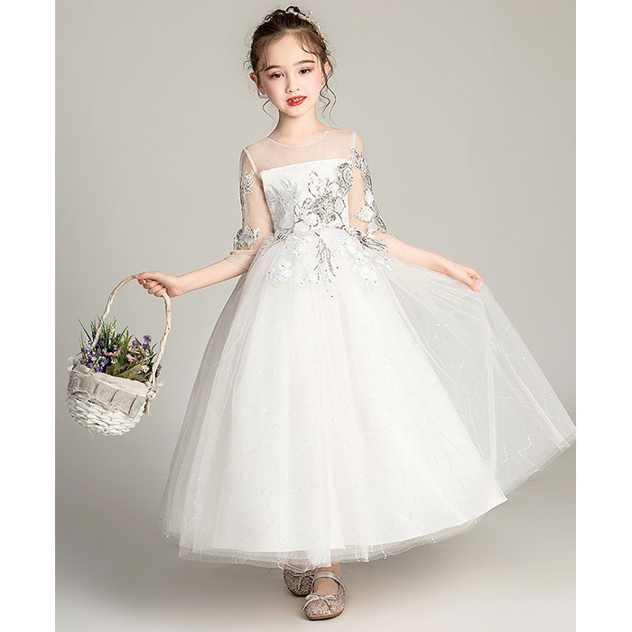 ドレス 子供 通販 キッズドレス 子供ドレス 女の子 発表会 子供ワンピース ロングドレス フォーマルドレス ワンピース 子ども キッズ チュール レース ドレス |  | 03