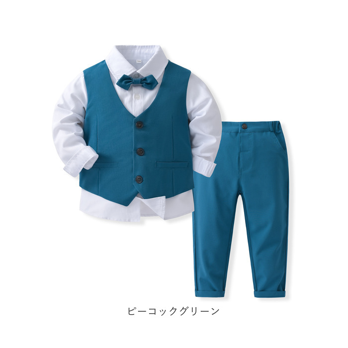 フォーマルスーツ 男の子 セットアップ 通販 フォーマル スーツ パンツスーツ 子ども服 子供服 パンツ ベスト ネクタイ ズボン 長ズボン フォーマルスーツ | BACKYARD FAMILY | 16