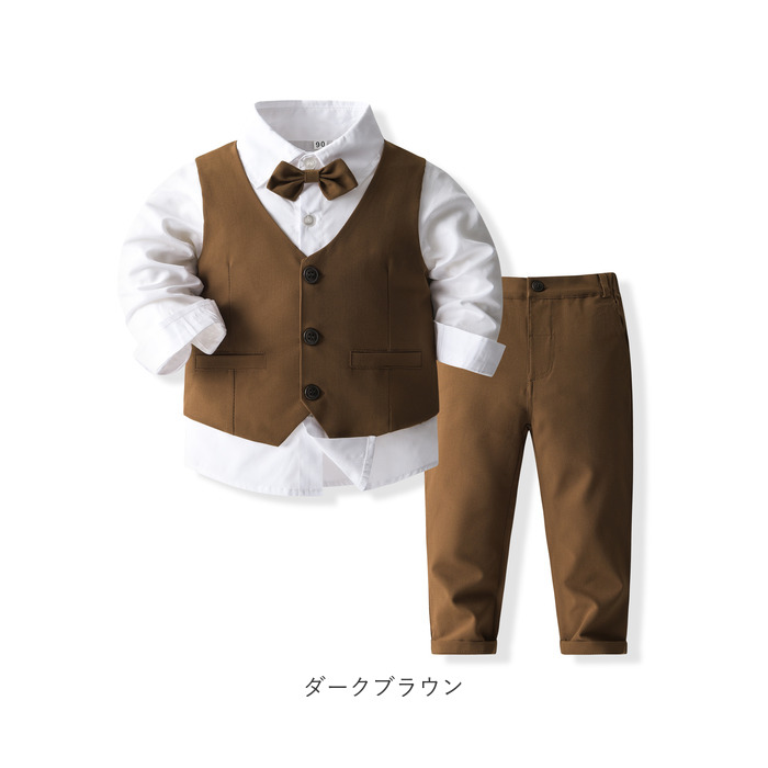 フォーマルスーツ 男の子 セットアップ 通販 フォーマル スーツ パンツスーツ 子ども服 子供服 パンツ ベスト ネクタイ ズボン 長ズボン フォーマルスーツ | BACKYARD FAMILY | 17