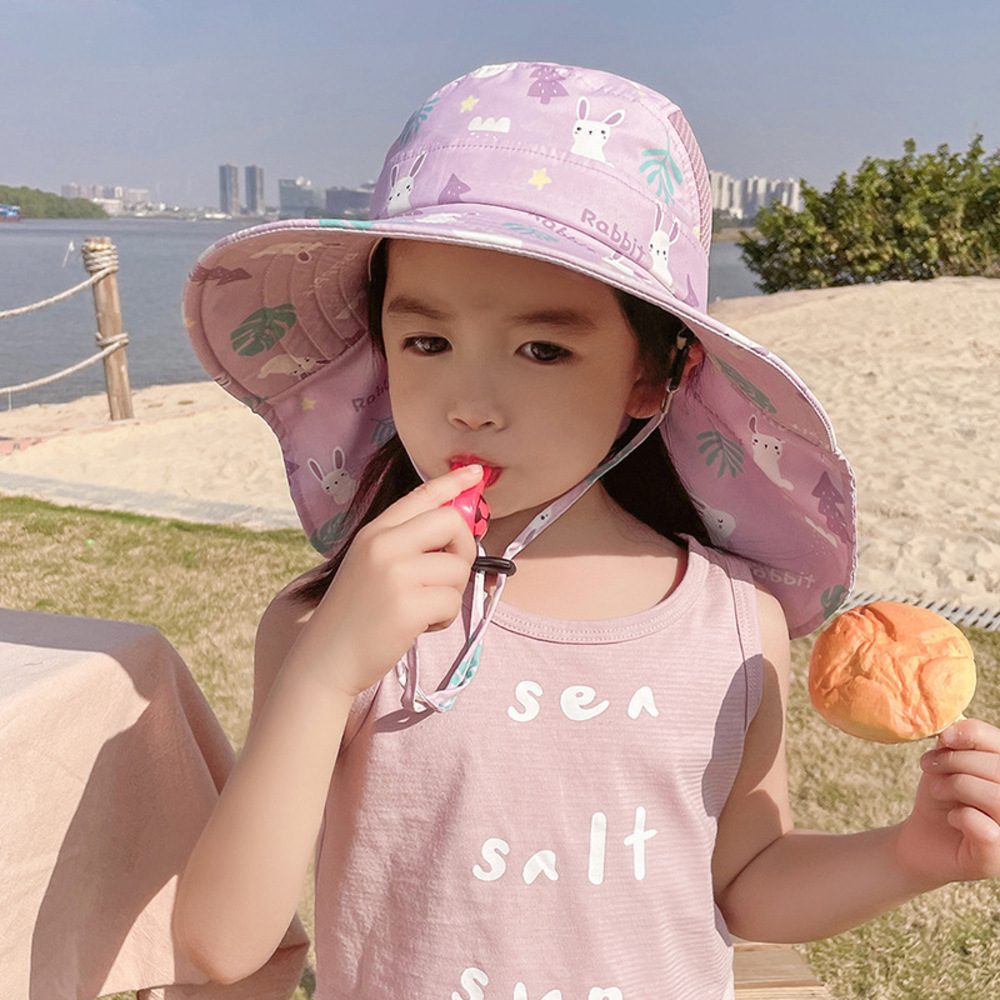 帽子 キッズ ゴム付き 通販 あごひもつき 男の子 女の子 紫外線対策 日焼け対策 キッズハット たためる 大きなつば メッシュ 通気性 かわいい 可愛い 帽子 |  | 04