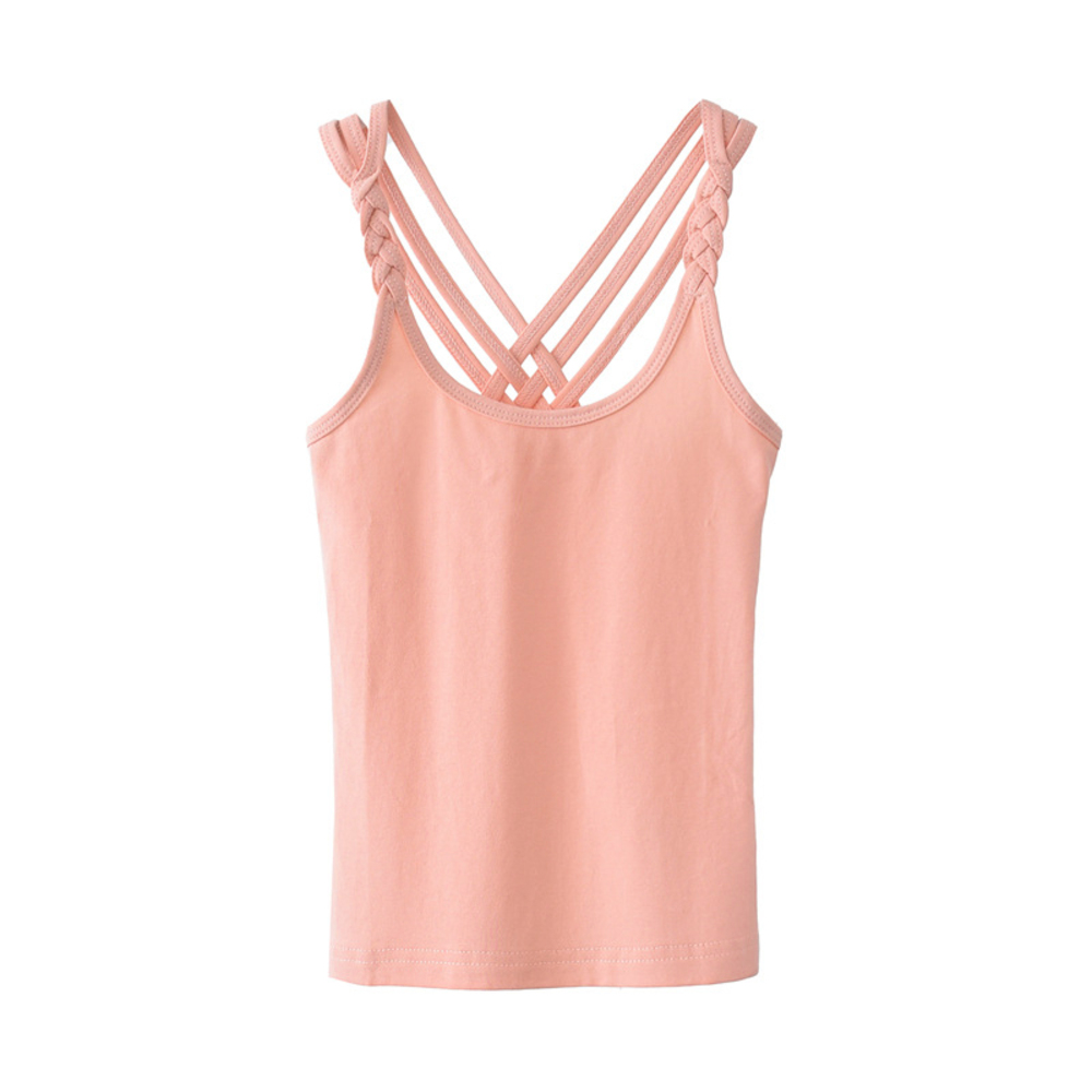 キャミソール タンクトップ 女の子 通販 インナー キャミ 肌着 下着 パジャマ 部屋着 インナーウェア バッククロス 無地 子供服 子ども服 女児 キャミソール | BACKYARD FAMILY | 05