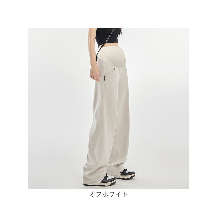 マタニティ パンツ 通販 マタニティワイドパンツ マタニティウェア ロングパンツ ズボン 長ズボン ボトムス ストレート ルーム 部屋着 妊婦服 マタニティ |  | 11