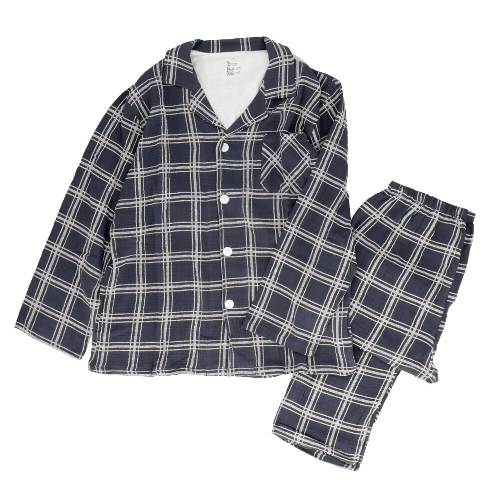 パジャマ 通販パジャマ 長袖 メンズ ルームウェア 上下 上下セット 部屋着 ナイトウェア 長ズボン ズボン シャツ 前開き 寝巻き 寝間着 コットン 綿  パジャマ | ブランド登録なし | 02