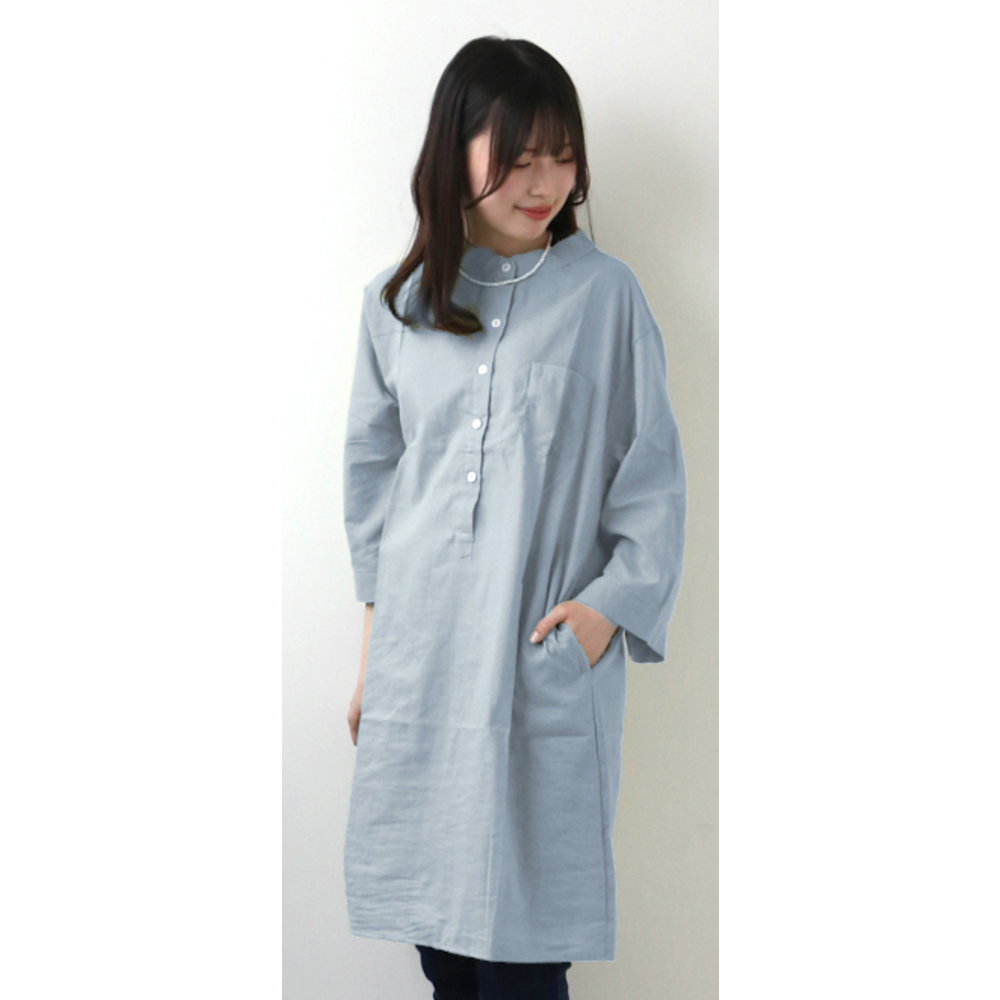 チュニック 通販チュニック ブラウス ロングシャツ 7分袖 チュニックワンピース シャツワンピース トップス ロングワンピ シャツ ワンピース  チュニック | ブランド登録なし | 03