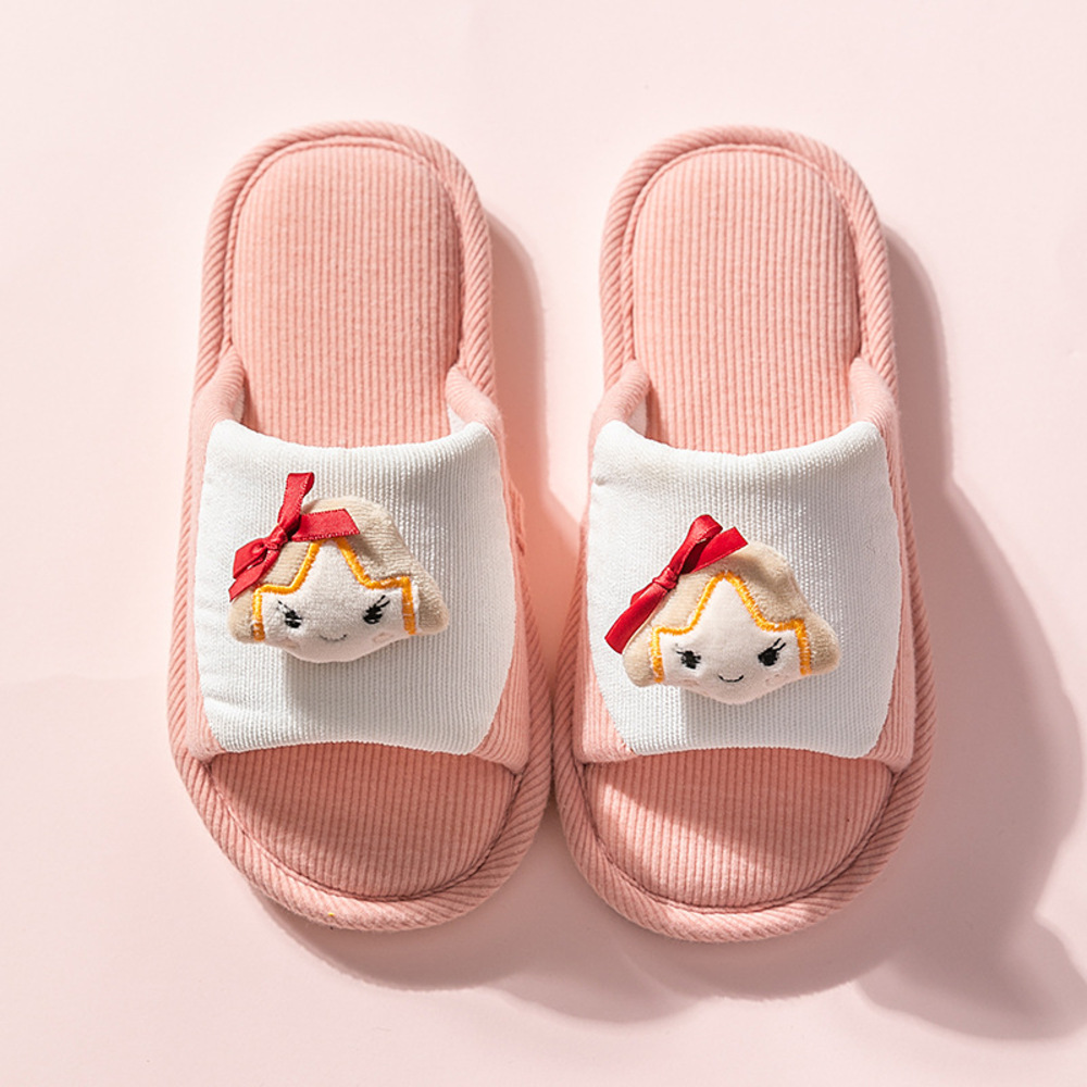 スリッパ こども 通販 ルームシューズ 子供 子ども ルームスリッパ 子供用 キッズ 夏用 春夏 男の子 女の子 かわいい どうぶつ アニマル 綿麻 フェルト スリッパ | ブランド登録なし | 04