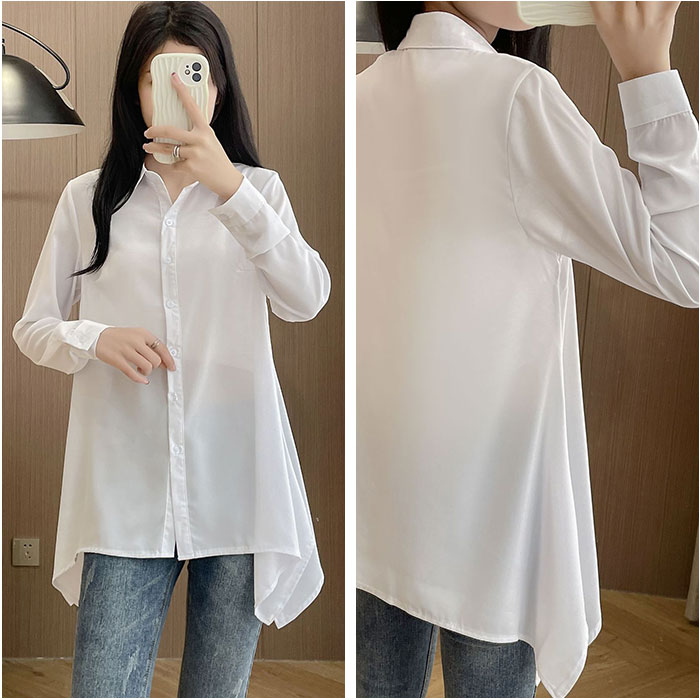 ロングシャツ レディース 長袖 通販 チュニックブラウス ブラウス ゆるシャツ トップス ロング ロング丈 シャツワンピース ワンピ きれいめ ロングシャツ |  | 15