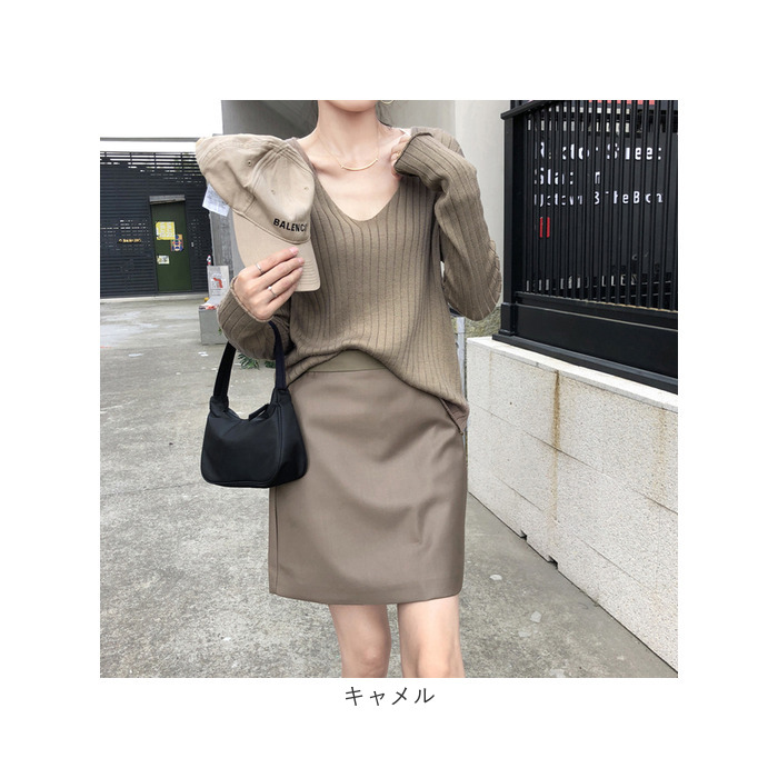 ニット レディース 長袖 通販 セーター ニットセーター ニットトップス リブニット インナー Vネック ブイネック 冬 秋冬 おしゃれ シンプル 無地 ニット |  | 16