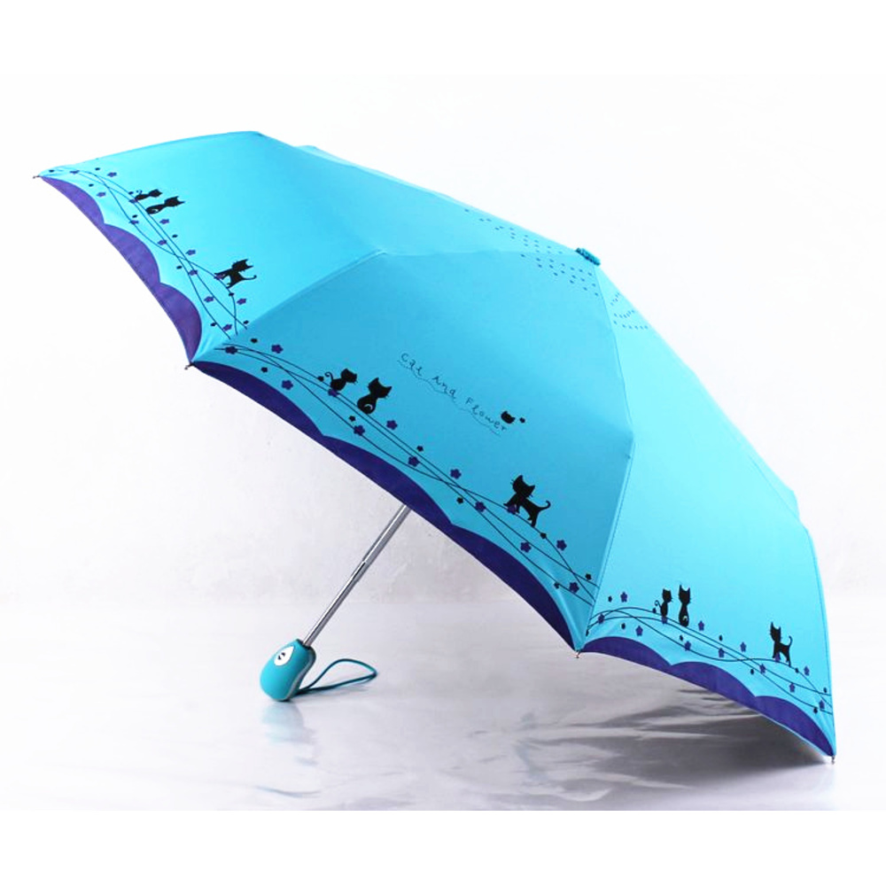 折りたたみ傘 自動開閉 レディース 通販 傘 かさ カサ 折り畳み 軽量 晴雨兼用 はっ水 撥水 丈夫 猫柄 ネコ 通勤 通学 雨 梅雨 雨傘 日傘 日除け  折りたたみ傘 | BACKYARD FAMILY | 04