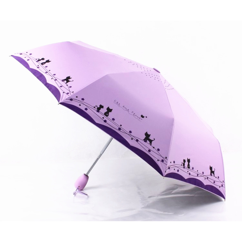 折りたたみ傘 自動開閉 レディース 通販 傘 かさ カサ 折り畳み 軽量 晴雨兼用 はっ水 撥水 丈夫 猫柄 ネコ 通勤 通学 雨 梅雨 雨傘 日傘 日除け  折りたたみ傘 | BACKYARD FAMILY | 05