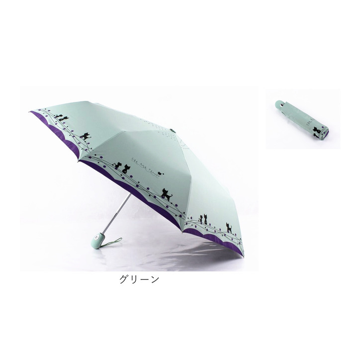 折りたたみ傘 自動開閉 レディース 通販 傘 かさ カサ 折り畳み 軽量 晴雨兼用 はっ水 撥水 丈夫 猫柄 ネコ 通勤 通学 雨 梅雨 雨傘 日傘 日除け  折りたたみ傘 | BACKYARD FAMILY | 19