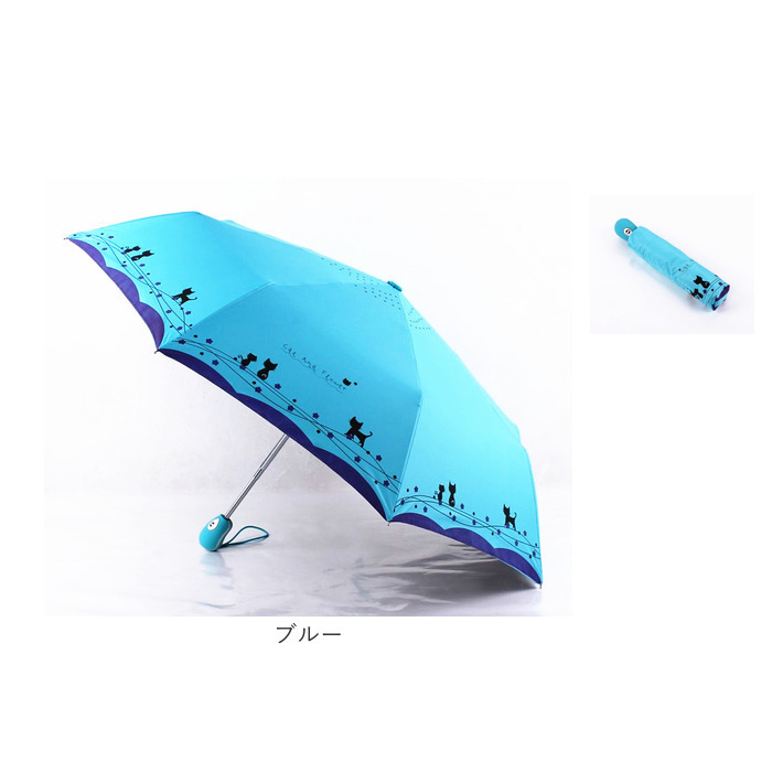 折りたたみ傘 自動開閉 レディース 通販 傘 かさ カサ 折り畳み 軽量 晴雨兼用 はっ水 撥水 丈夫 猫柄 ネコ 通勤 通学 雨 梅雨 雨傘 日傘 日除け  折りたたみ傘 | BACKYARD FAMILY | 20