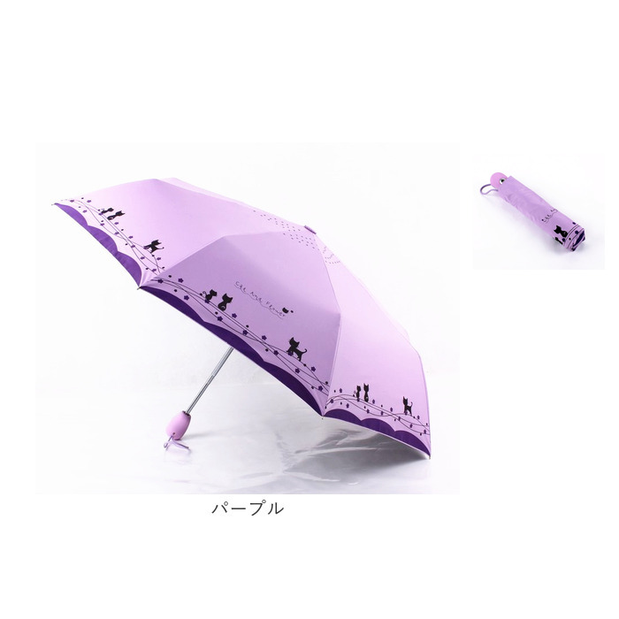 折りたたみ傘 自動開閉 レディース 通販 傘 かさ カサ 折り畳み 軽量 晴雨兼用 はっ水 撥水 丈夫 猫柄 ネコ 通勤 通学 雨 梅雨 雨傘 日傘 日除け  折りたたみ傘 | BACKYARD FAMILY | 21