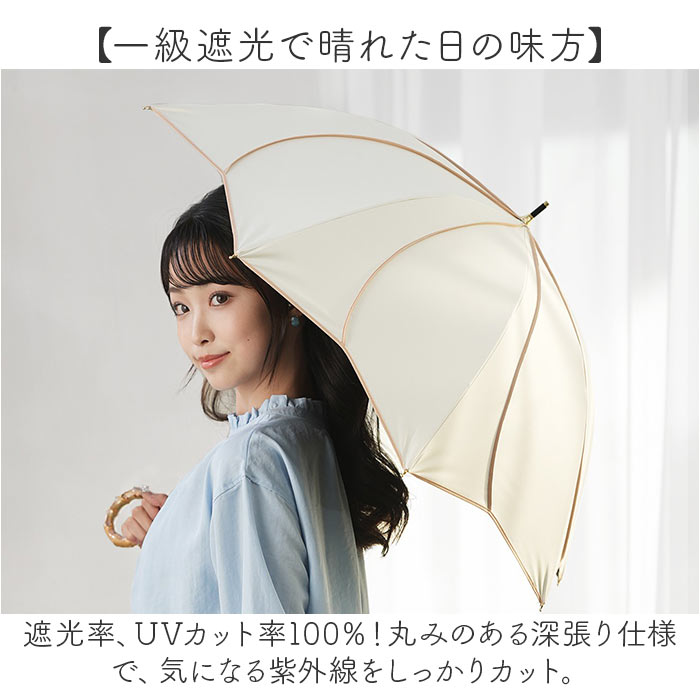 KIZAWA 日傘 UVカット 100 遮光 長傘 通販 花びら傘 ショート