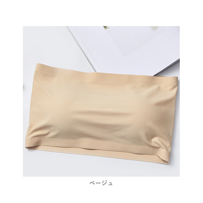 チューブトップ ブラ 通販 ブラジャー ノンワイヤー 肩紐なし カップ付き 紐なしブラ チューブブラ 冷感 涼しい ベアトップ ドレス用  チューブトップ | ブランド登録なし | 11
