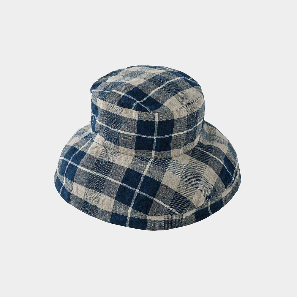 ハット lino 通販lino e lina ハット マノン チェック レディース リーノエリーナ マノン チェック 帽子 北欧雑貨 リトアニア おしゃれ シンプル リネン 麻 秋 | Lino e Lina | 01