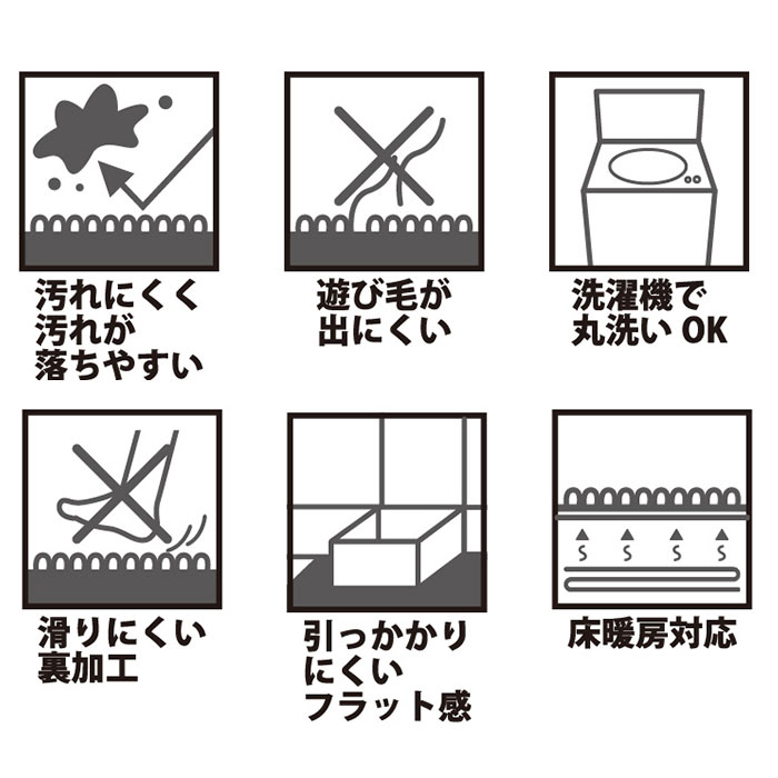 キッチンマット 150cm 通販 マスターキッチンラグ 約 150cm×50cm センコー ロングマット ラグマット マット ラグ 洗える 薄手 おしゃれ 滑り止め加工｜backyard｜10