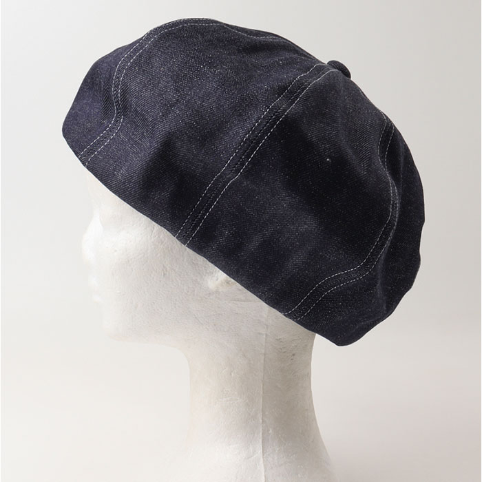 ベレー帽 メンズ 通販 日本製 帽子 ベレー 立体ベレー ボリュームパネルベレー帽 デニム 岡山デニム 岡山産 ミスターカバー mr.cover 8パネル 12オンス ベレー帽 |  | 09