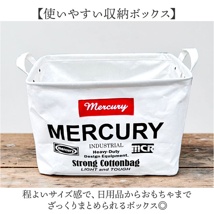 MERCURY マーキュリー レクタングル ボックス Lサイズ 通販 収納ボックス 収納 キャンバスボックス キャンバスBOX 整理整頓 BOX キャンバス | MERCURY | 06