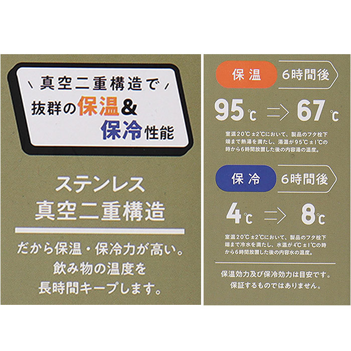 Kakusee カクセー ボトル 水筒 380ml 通販 オブロングボトル 折りたたみ 折り畳み ハンドル 真空二重 楕円形 オブロング 手持ち 保温 保冷 保温保冷 | Kakusee | 04