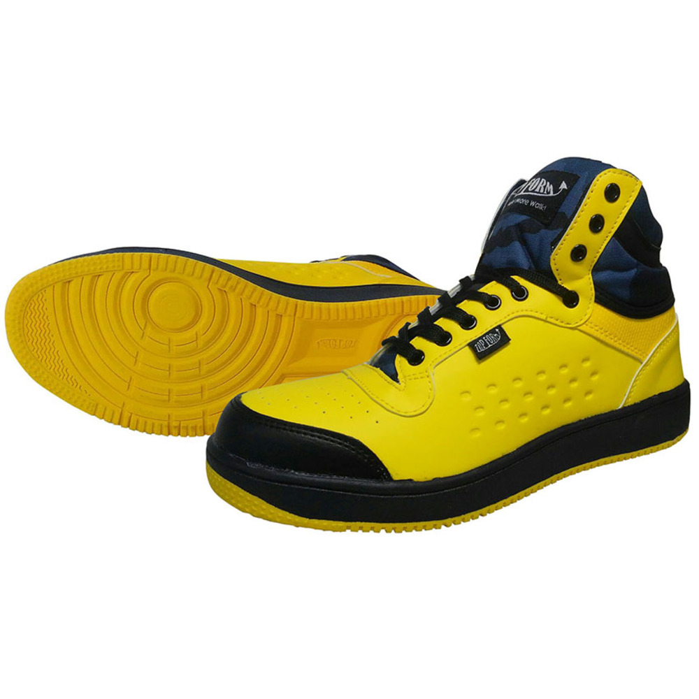 スニーカー メンズ ハイカット 通販 作業靴 セーフティシューズ ワークシューズ 靴 くつ クツ シューズ 鋼先芯 幅広 紐靴 レースアップ 衝撃吸収 スニーカー |  | 03