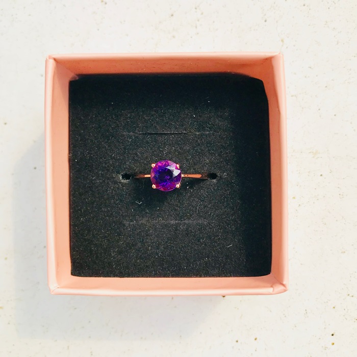 天然石 リング 通販 指輪 シルバーリング 925 ファッションリング レディース ピンクゴールド アクセサリー アメシスト 紫水晶 誕生石 アメジストリング 天然石 |  | 02