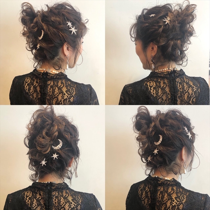 ブライダル ヘアアクセサリー 通販 ヘアピン 6本セット 星 大きめ スターモチーフ 月モチーフ おしゃれ 大人 結婚式 花嫁 披露宴 パーティー 二次会 ブライダル |  | 08