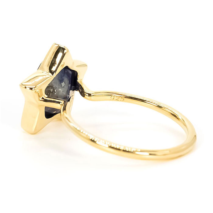 天然石 リング 通販 指輪 シルバーリング 925 ファッションリング レディース イエローゴールド アクセサリー ラピスラズリ 瑠璃 誕生石 天然石 |  | 13