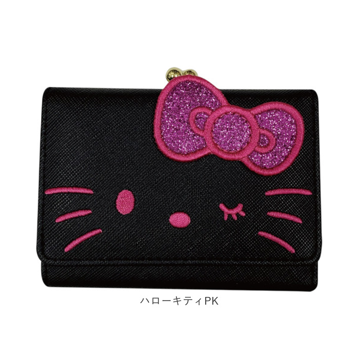 HAMANO × Sanrio / ×ハローキティ/型押し/3つ折り財布/レザー/ピンク/総柄/レディース// サンリオ 財布 三つ折り 通販 三つ折り財布 3つ折り財布 ミニ財布