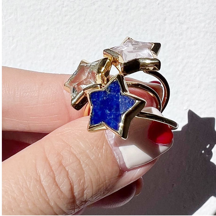 天然石 リング 通販 指輪 シルバーリング ファッションリング レディース イエローゴールド アクセサリー ローズクォーツ 紅水晶 誕生石 天然石 |  | 03