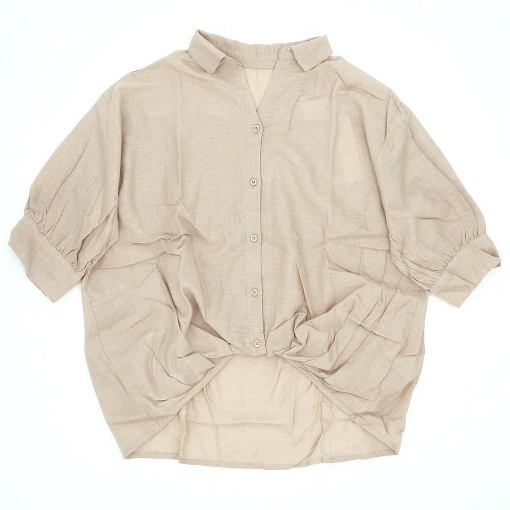 シャツ mitis シャツ ミティス 通販 スキッパーシャツ スキッパーブラウス ブラウス 夏 春夏 春秋 5分袖 五分袖 ドルマンスリーブ 7分袖 七分袖 レディース | mitis | 02