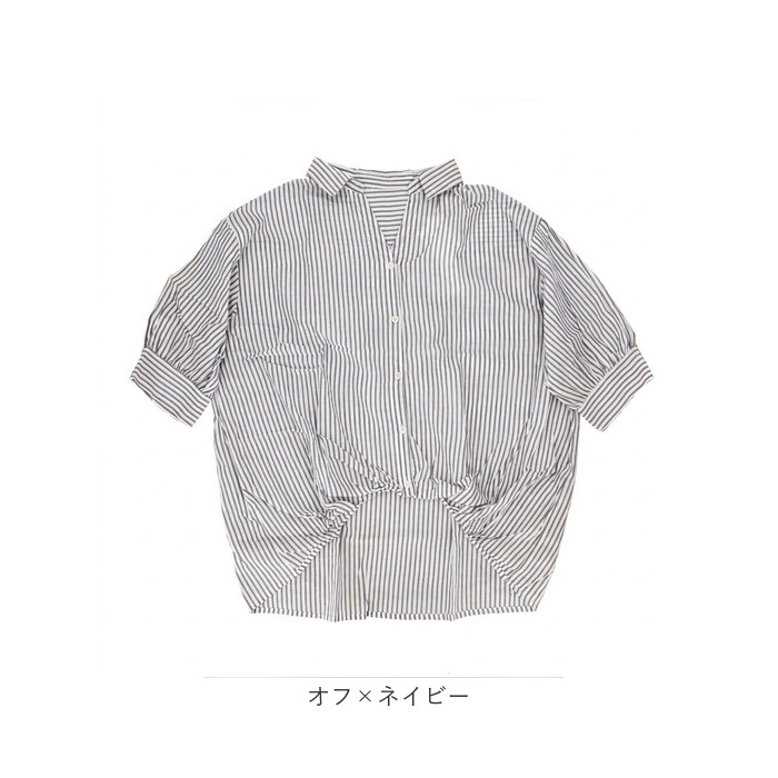 シャツ mitis シャツ ミティス 通販 スキッパーシャツ スキッパーブラウス ブラウス 夏 春夏 春秋 5分袖 五分袖 ドルマンスリーブ 7分袖 七分袖 レディース | mitis | 22
